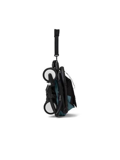 YoYo3 stroller with black chassis and air aqua colour pack.