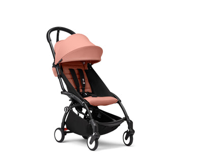 YoYo3 stroller with black chassis and ginger colour pack.