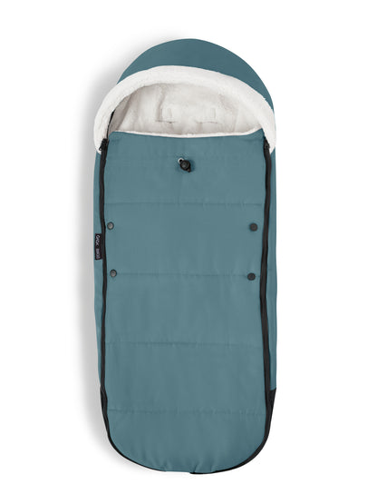 Stokke yoyo footmuff in aqua suitable for use with the yoyo 6+ stroller.