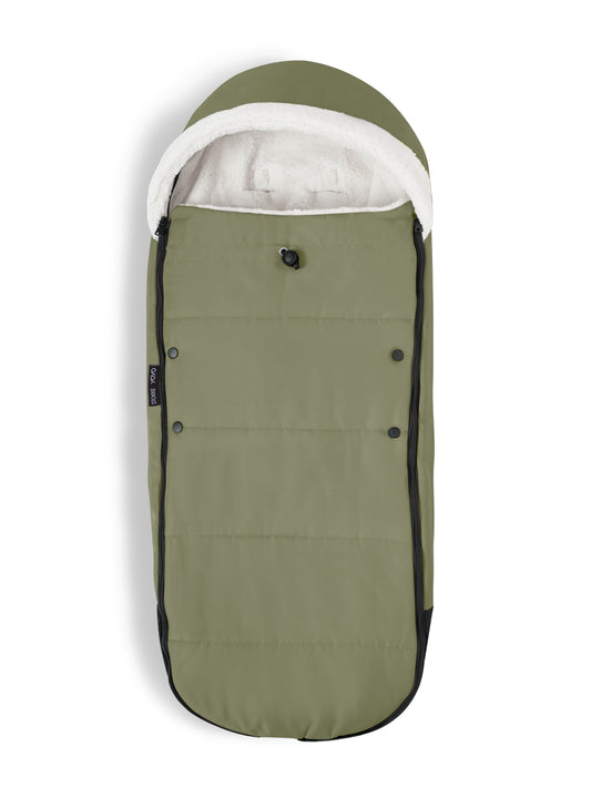 Stokke yoyo footmuff in olive suitable for use with the yoyo 6+ stroller.