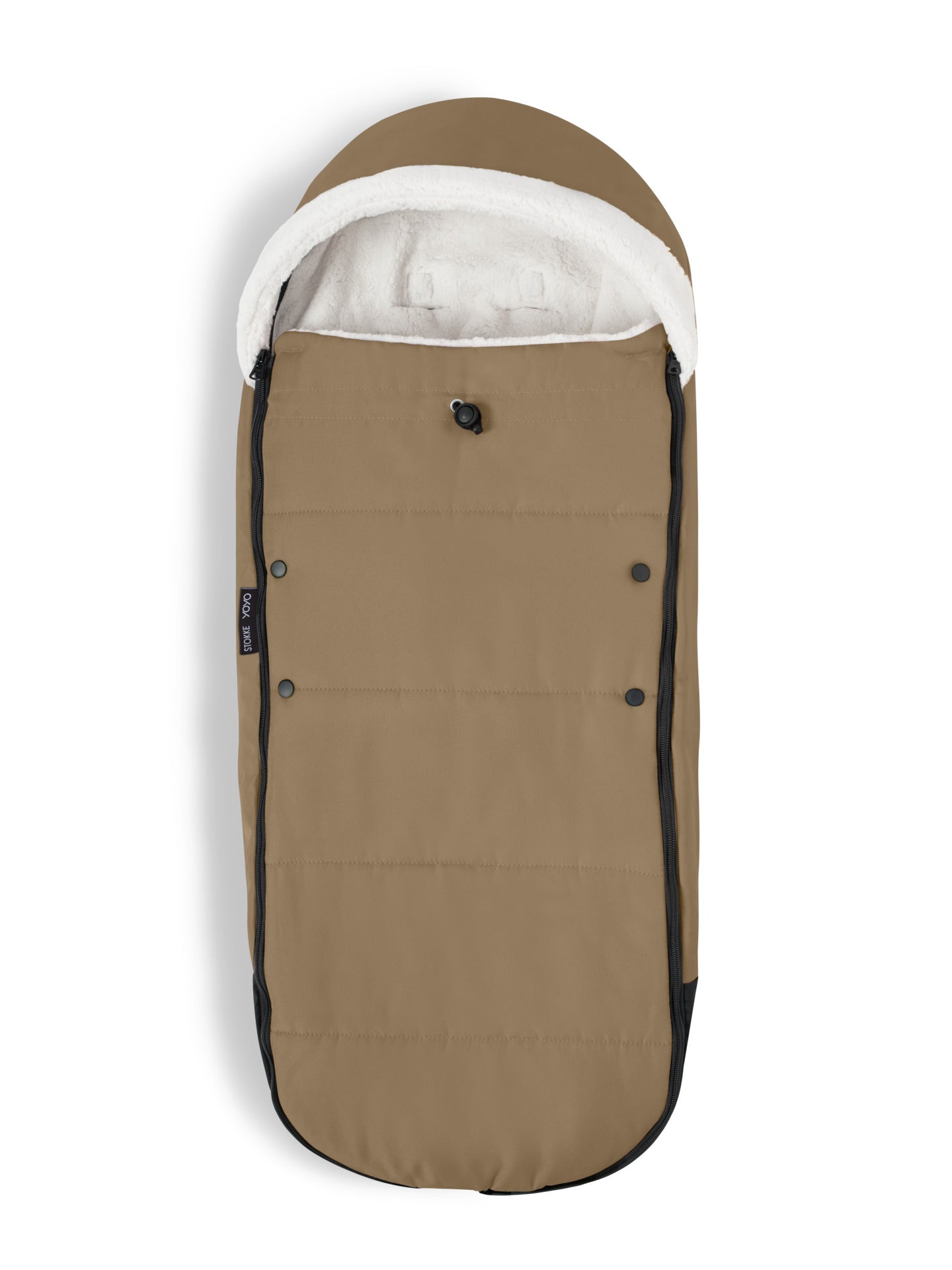 Stokke yoyo footmuff in toffee suitable for use with the yoyo 6+ stroller.