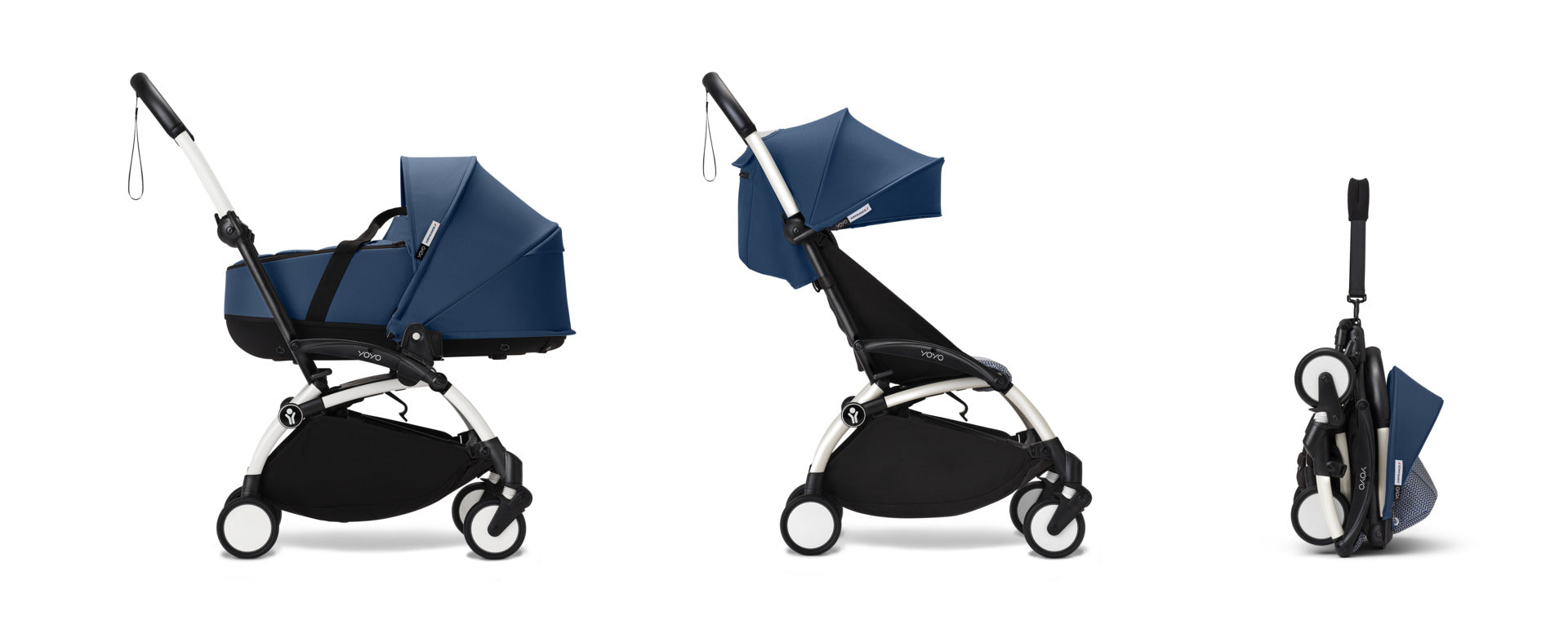 YoYo3 white chassis with air france bassinet and colour pack.
