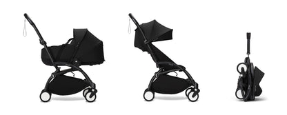 YoYo3 black chassis with black bassinet and colour pack.