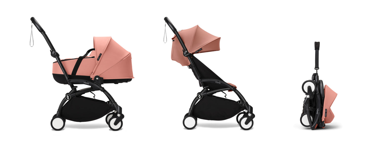 YoYo3 black chassis with ginger bassinet and colour pack.