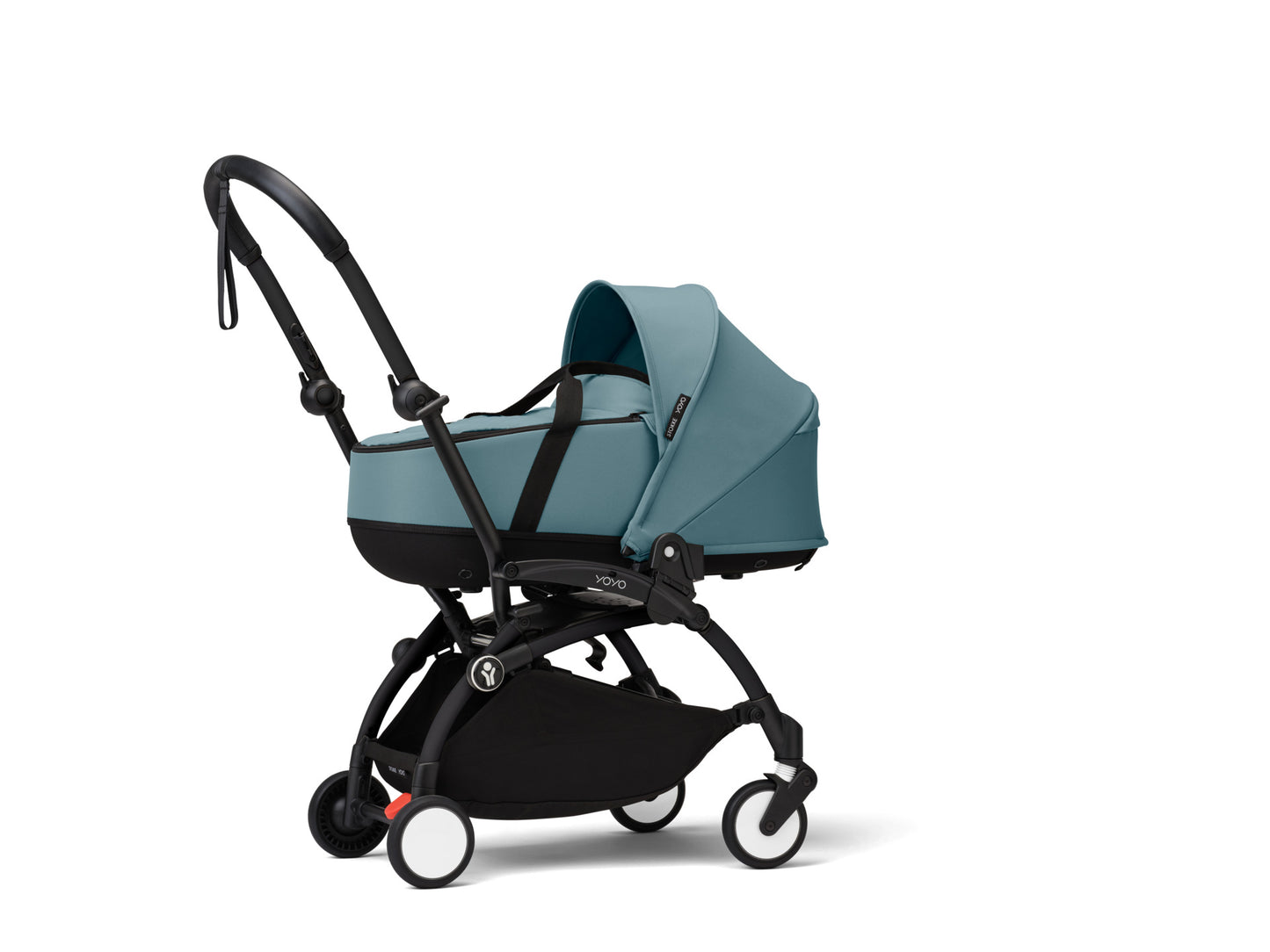 YoYo3 black chassis with aqua bassinet and colour pack.