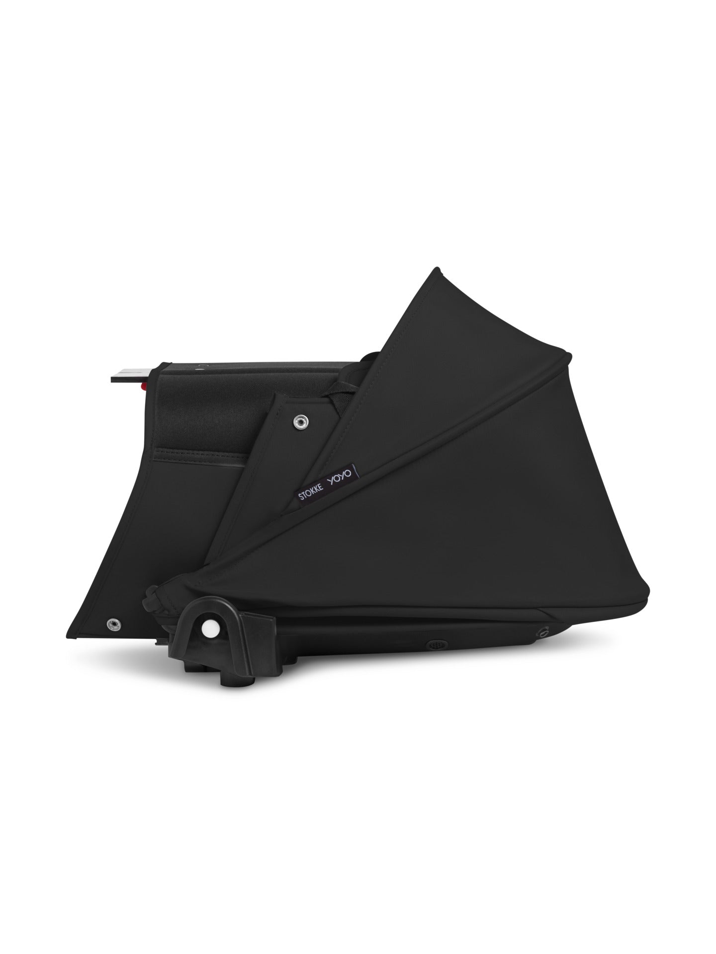 Stokke yoyo bassinet in black suitable for use with the yoyo stroller.