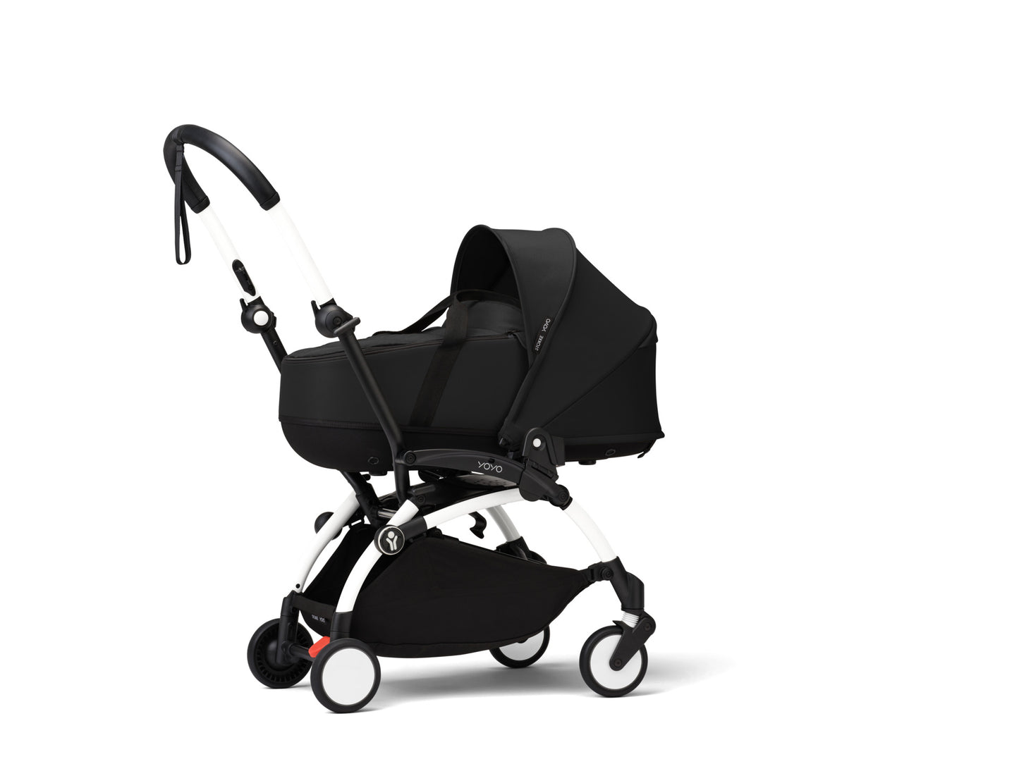 YoYo3 white chassis with black bassinet and colour pack.