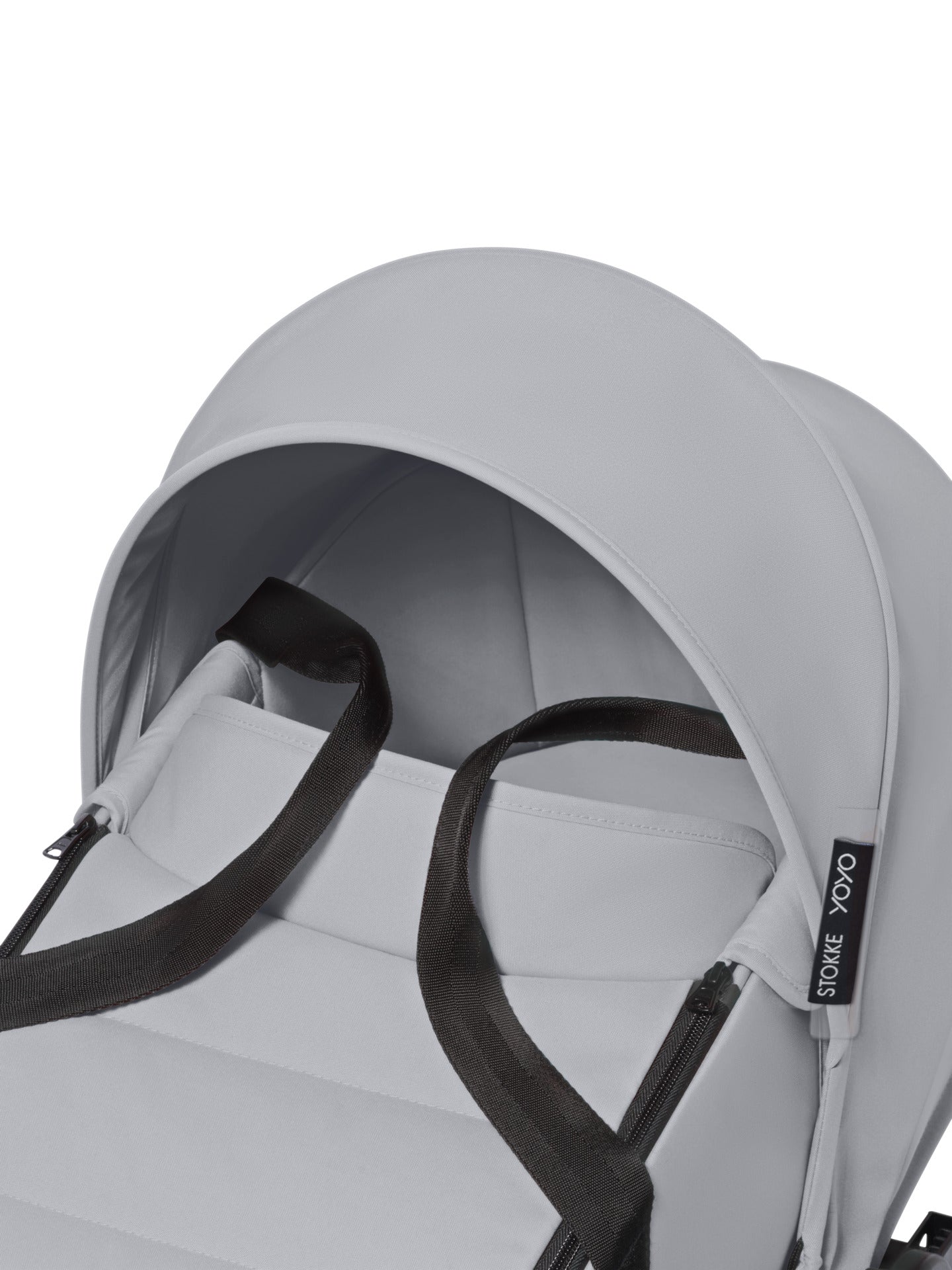 Stokke yoyo bassinet in stone suitable for use with the yoyo stroller.