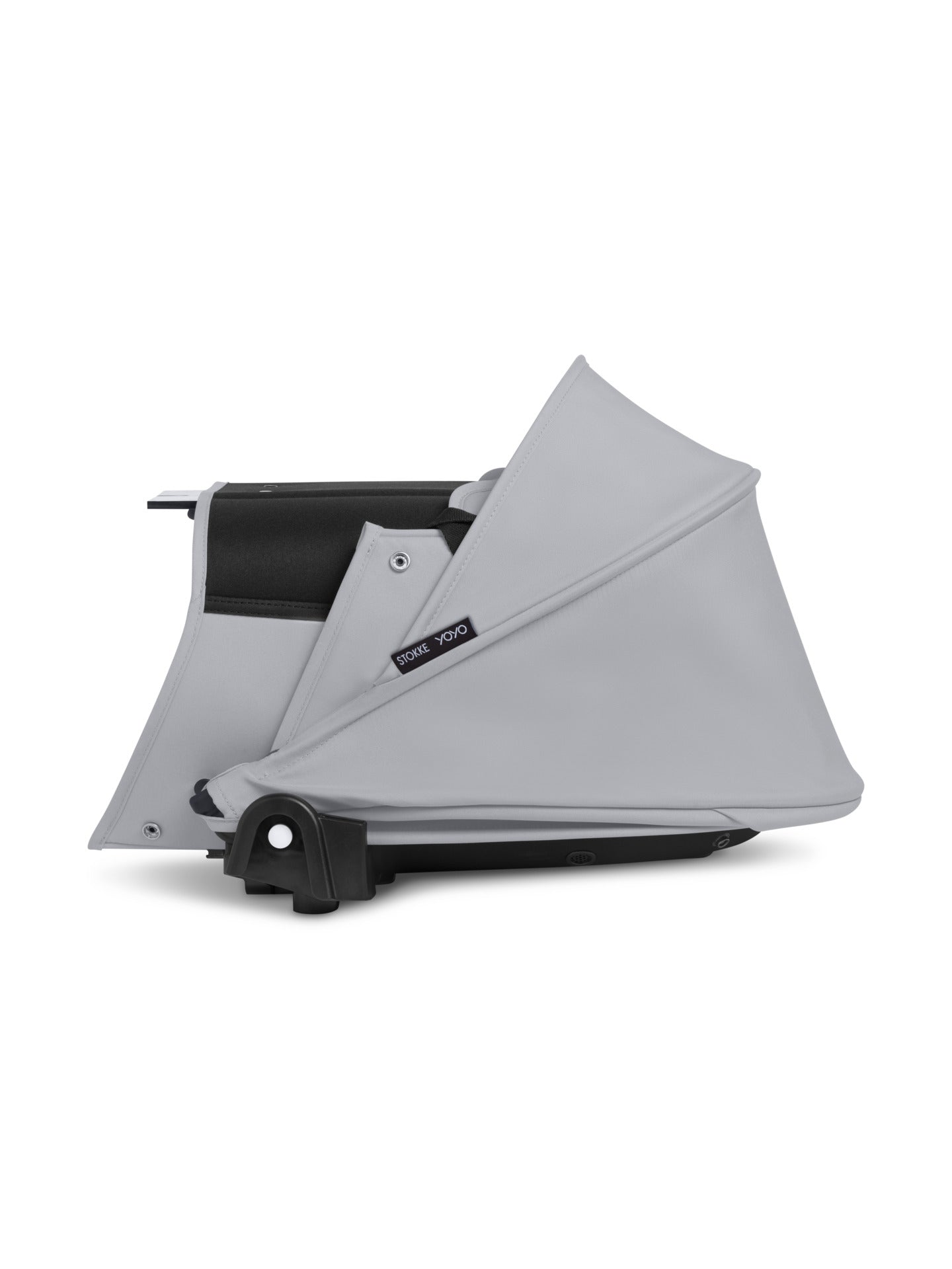 Stokke yoyo bassinet in stone suitable for use with the yoyo stroller.