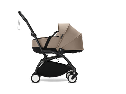 YoYo3 black chassis with taupe bassinet and colour pack.