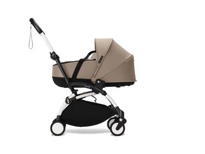 YoYo3 white chassis with taupe bassinet and colour pack.