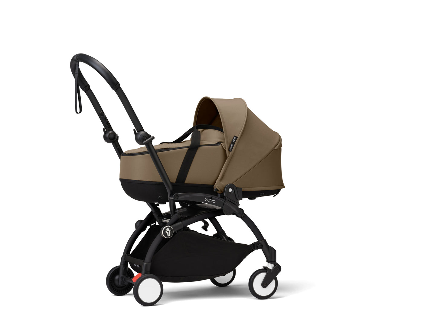 YoYo3 black chassis with toffee bassinet and colour pack.