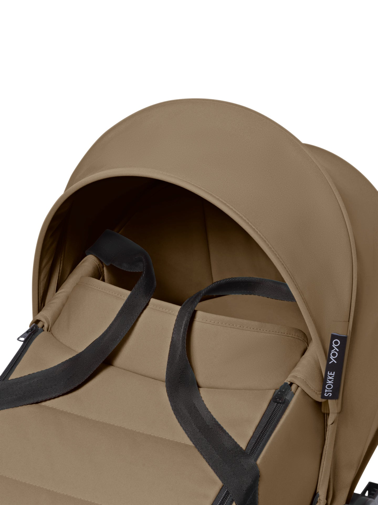 Stokke yoyo bassinet in toffee suitable for use with the yoyo stroller.