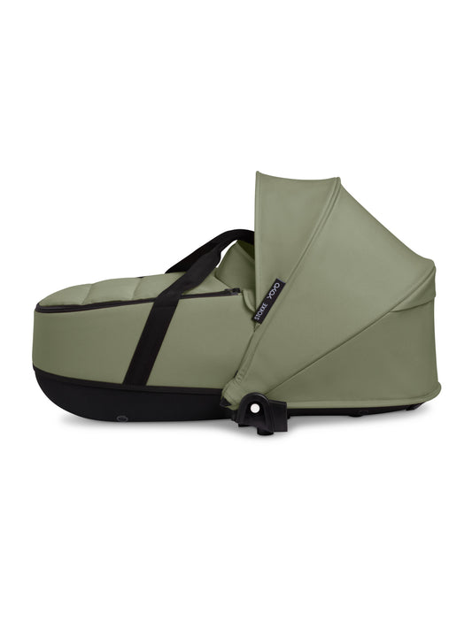 Stokke yoyo bassinet in olive suitable for use with the yoyo stroller.