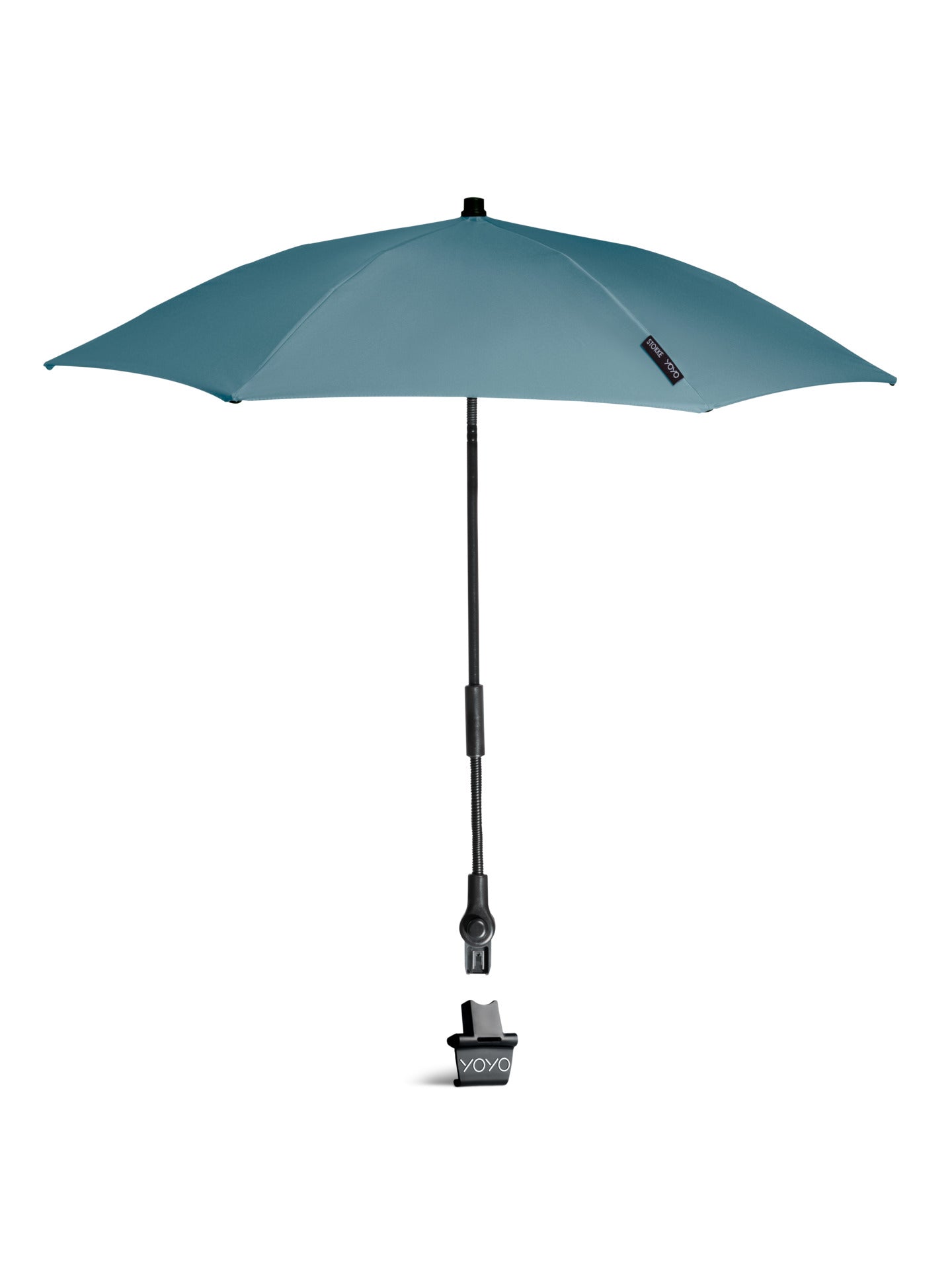 Stokke yoyo parasol in aqua suitable for use with the yoyo stroller.