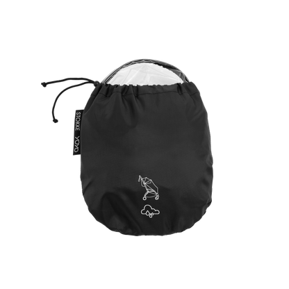 STOKKE YOYO rain cover showen on a 6+ stroller.