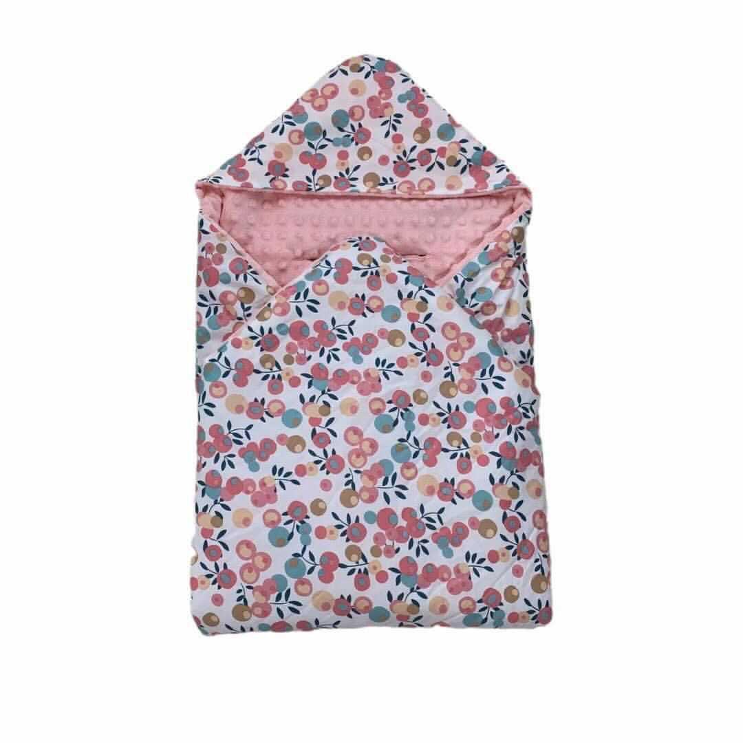 Little loves blanket in pink berry print