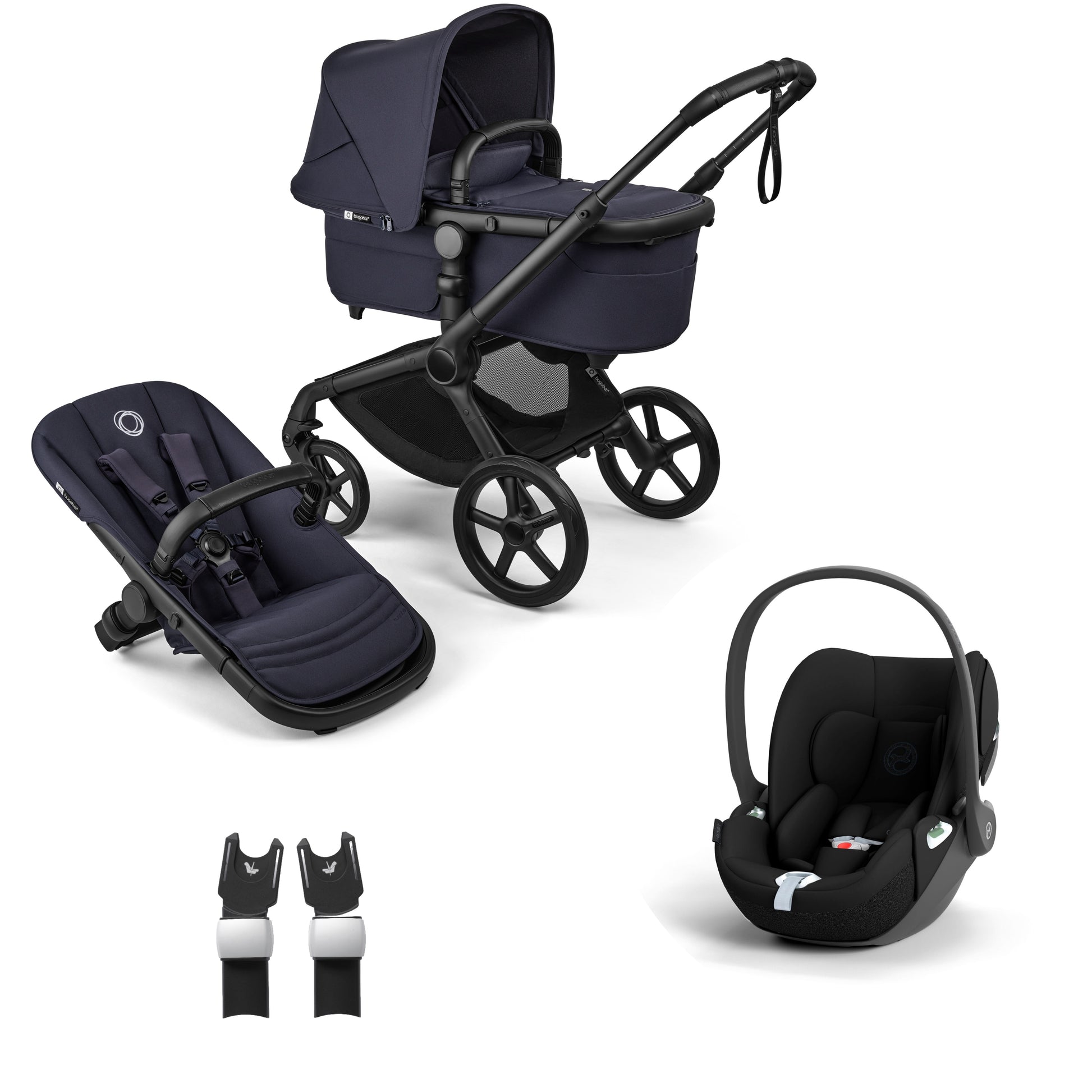 Bugaboo Fox 5 in Deep Indigo with cloud t car seat