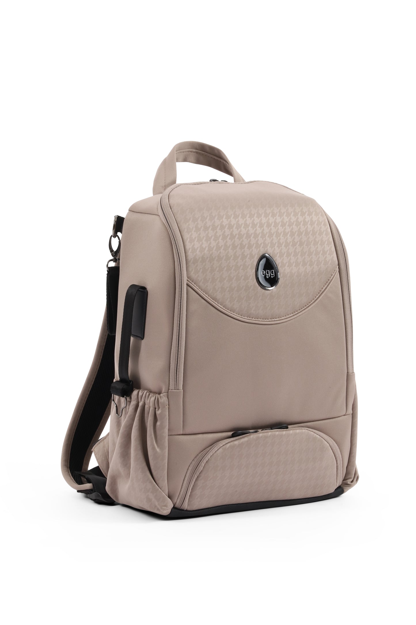 EGG 3 Back Pack in Houndstooth Almond