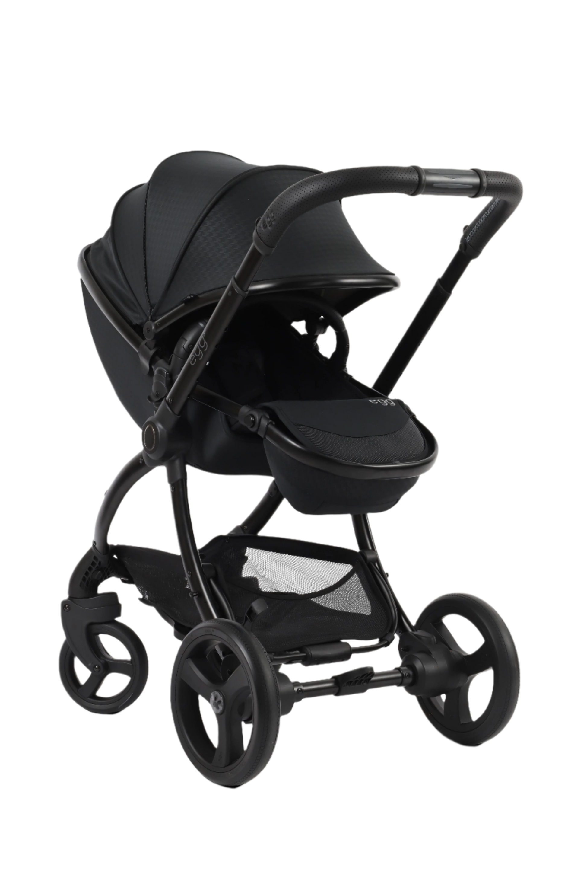 Egg3 Black Chassis with Houndstooth Black seat unit parent facing