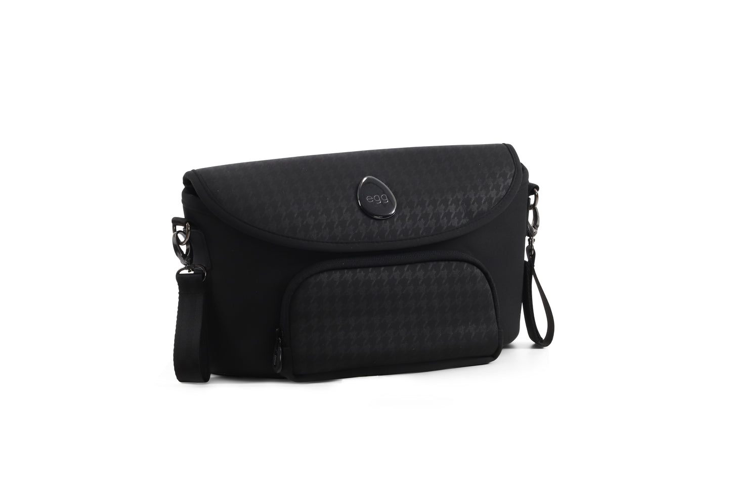 Egg stroller organiser in houndstooth black