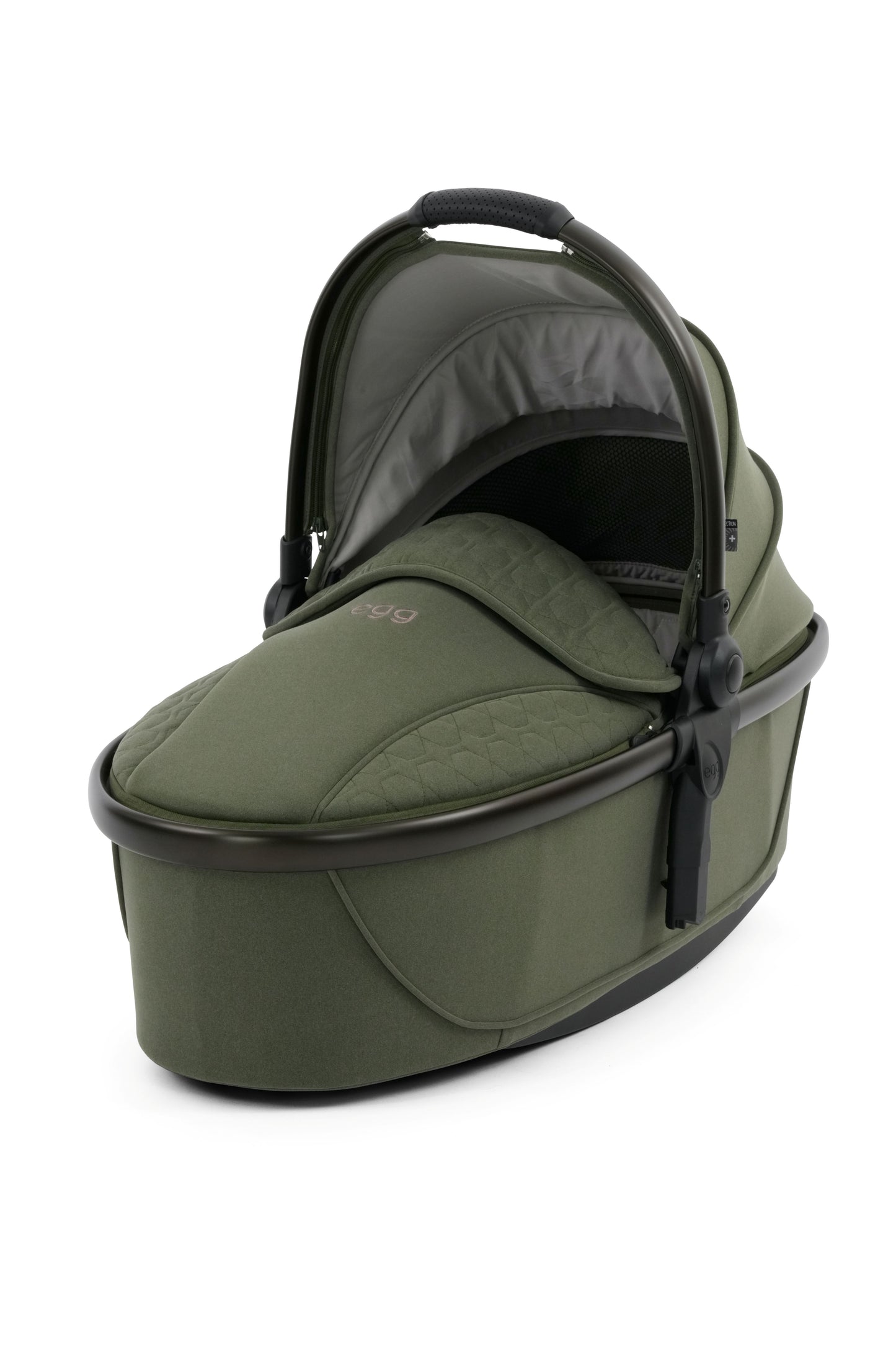 Egg 3 carrycot in Sage Green colourway.