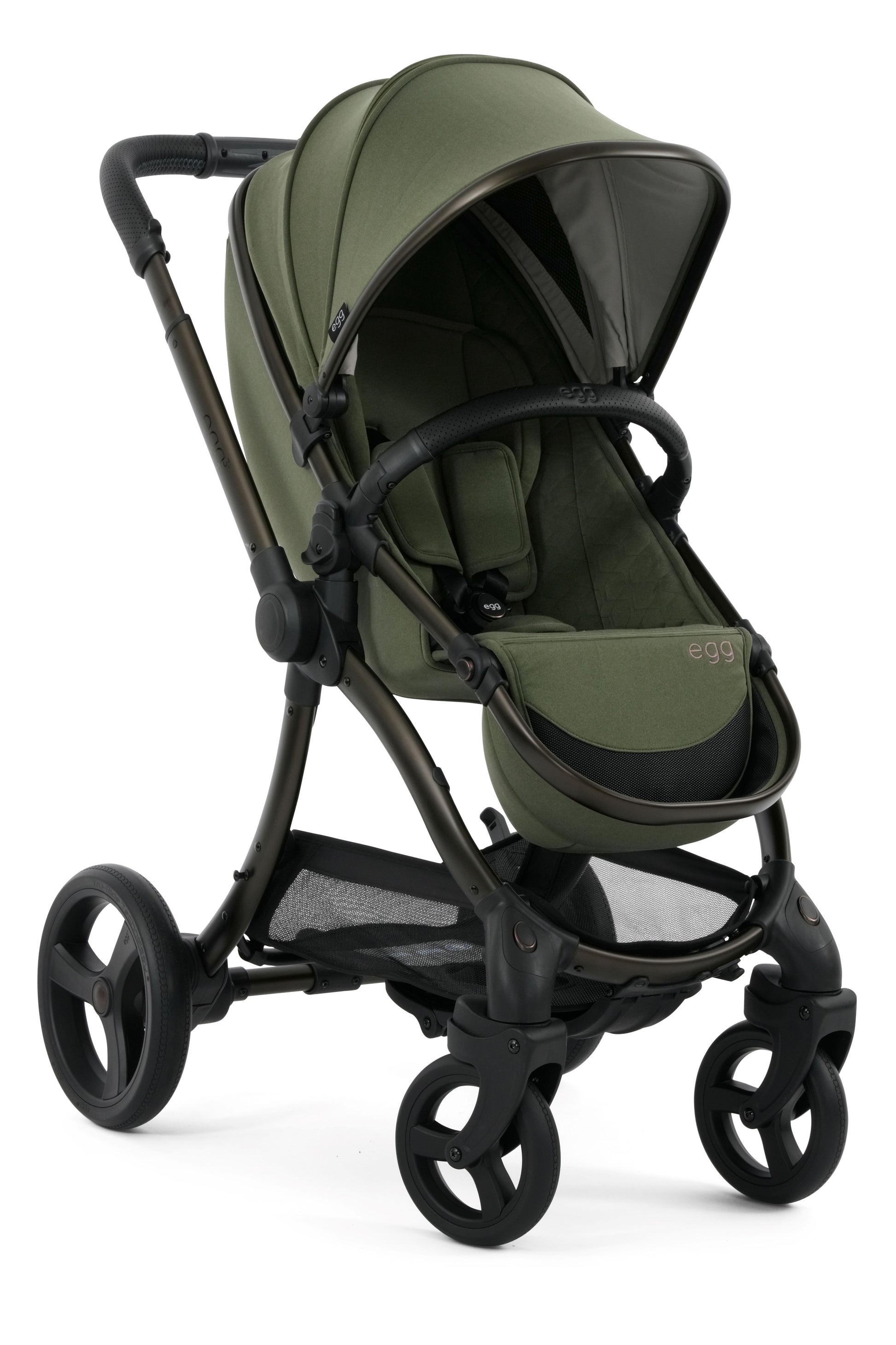 Egg3 Stroller in Sage Green colour way.