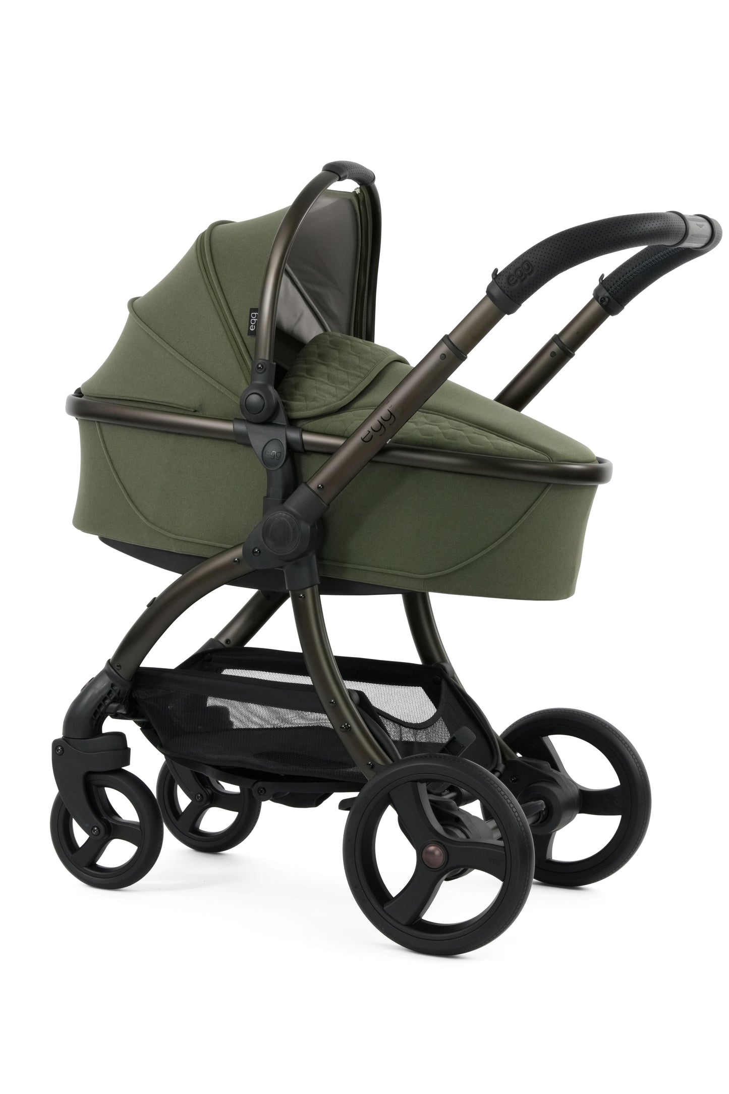 Egg 3 carrycot in Sage Green colourway.