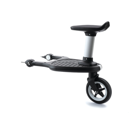 Bugaboo wheeled board, allowing both sitting and standing positions on a pram.