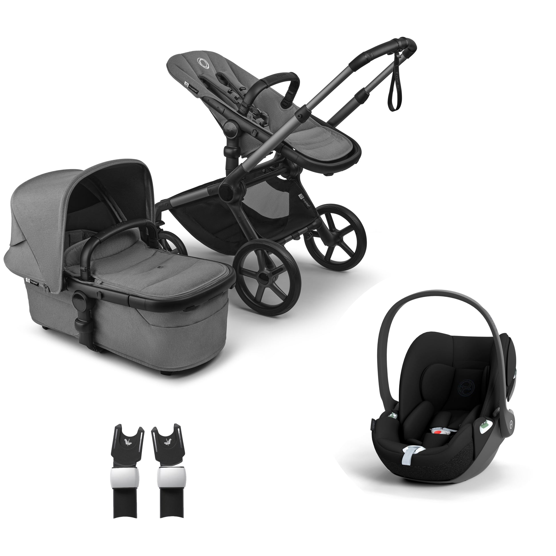 Bugaboo Fox 5 in moon grey with cloud t car seat 