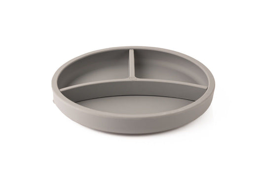 Eco rascals silicone plate with section in grey.