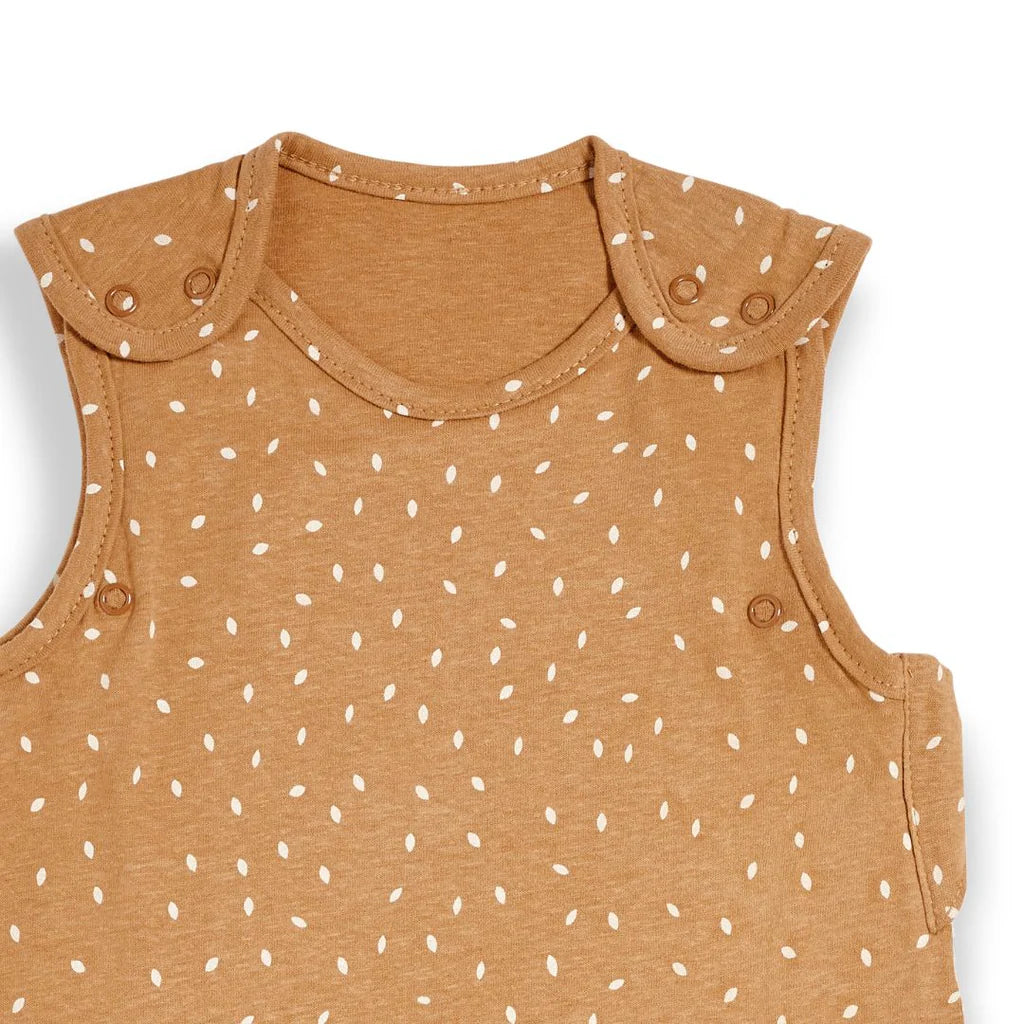 Cotton 1 tog sleep bag in a Honey Rice print.