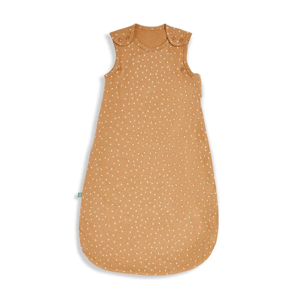 Cotton 1 tog sleep bag in a Honey Rice print.