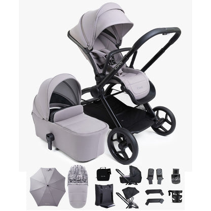 iCandy Core 2 pushchair bundle in storm grey colour way.