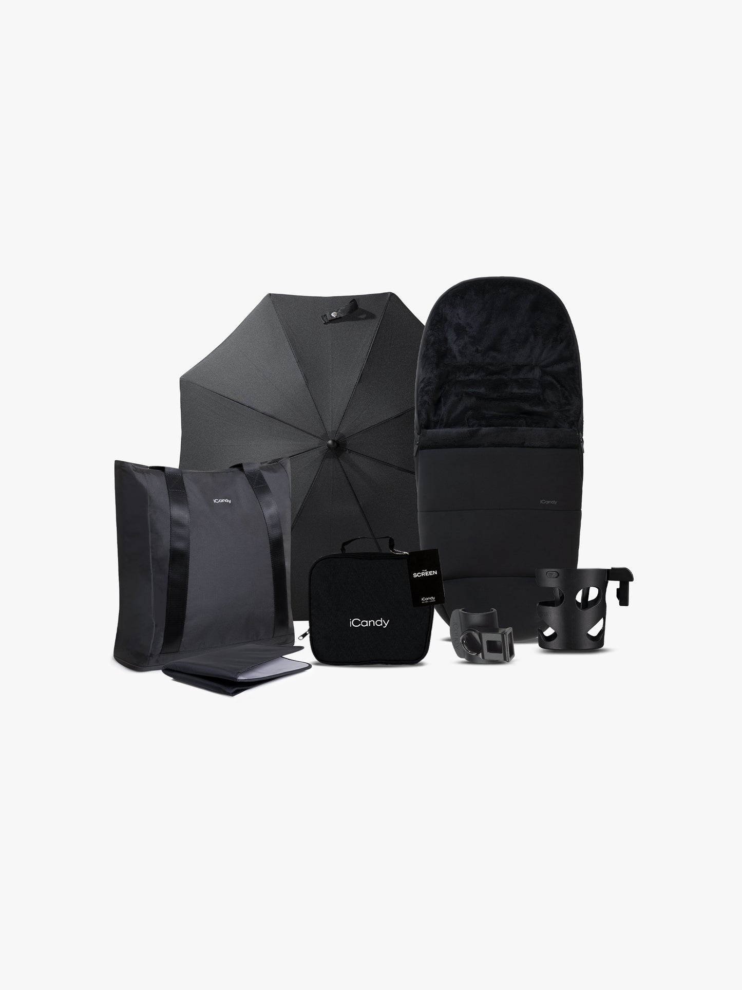 iCandy Core 2 pushchair bundle in black colour way.