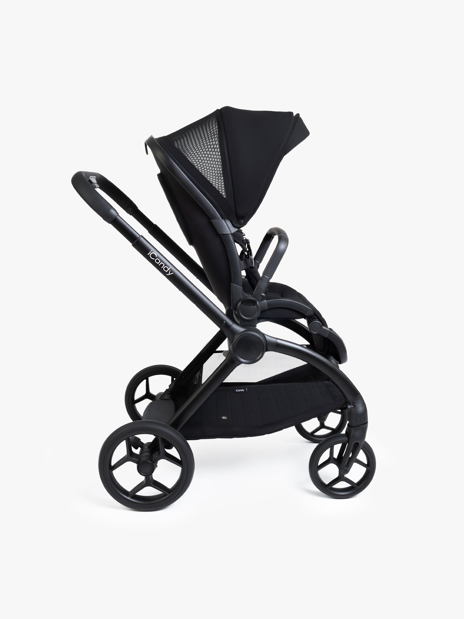 iCandy Core 2 pushchair bundle in black colour way.