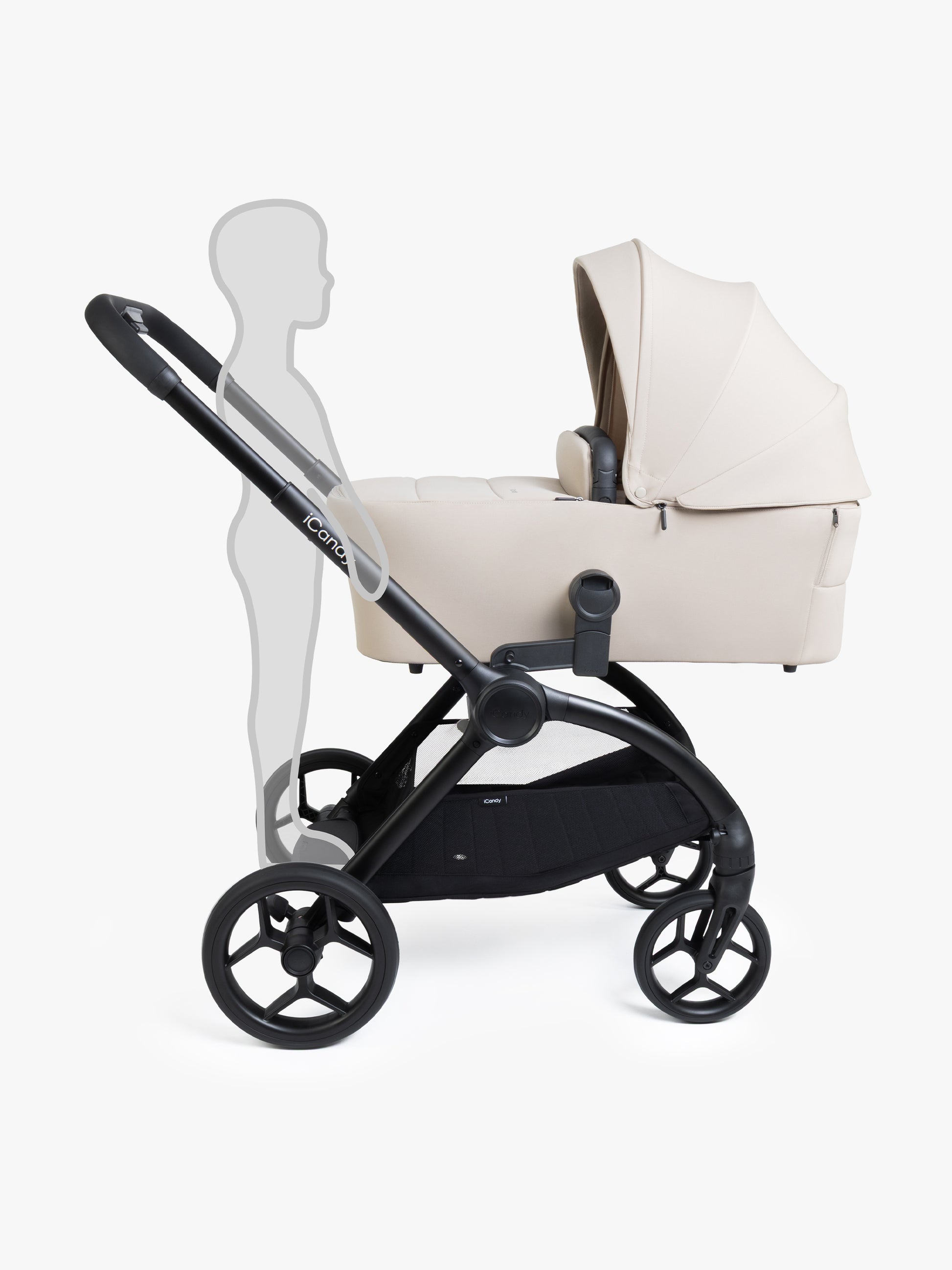 iCandy Core 2 pushchair bundle in sandstone colour way.