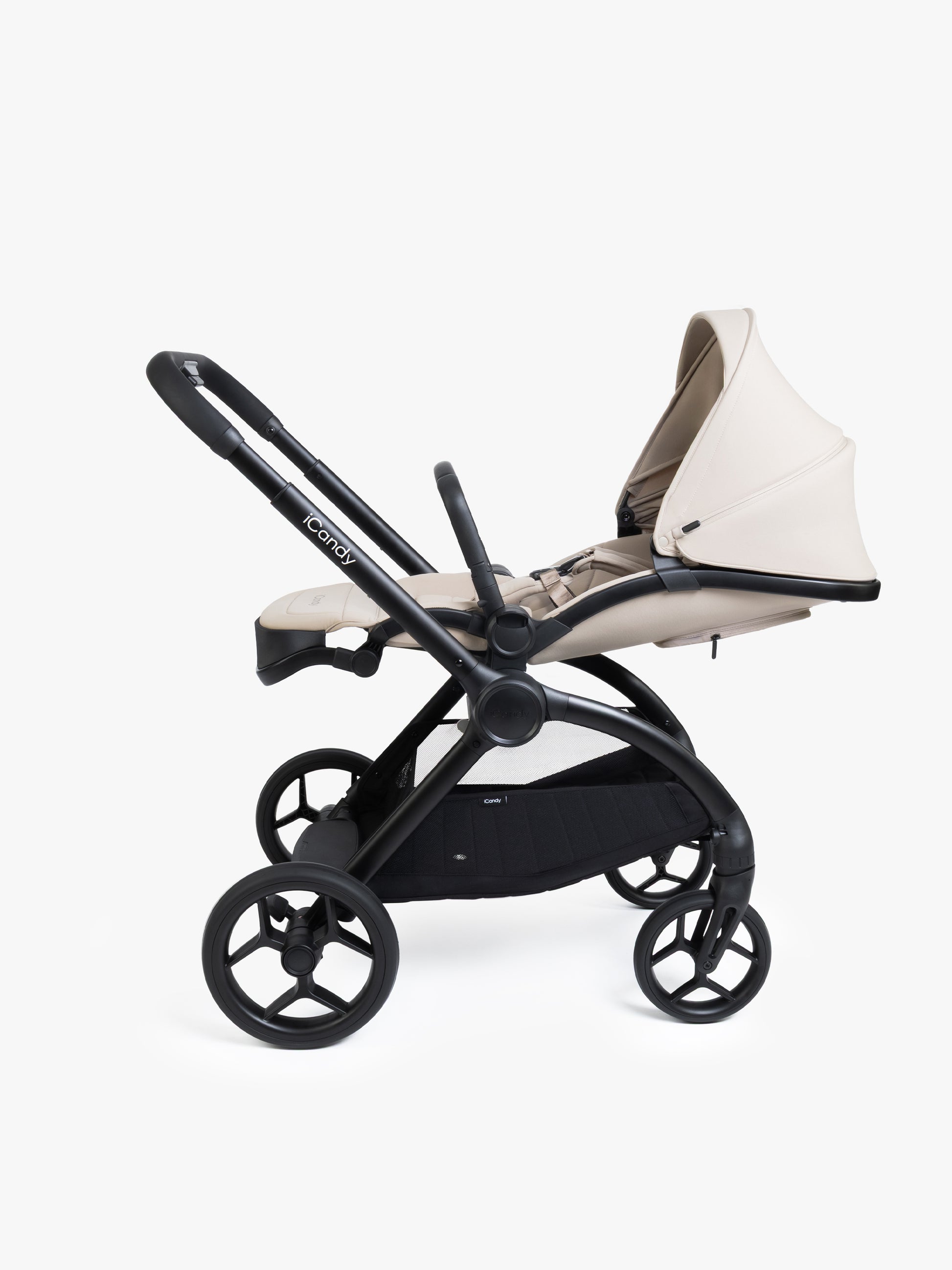 iCandy Core 2 pushchair bundle in sandstone colour way.