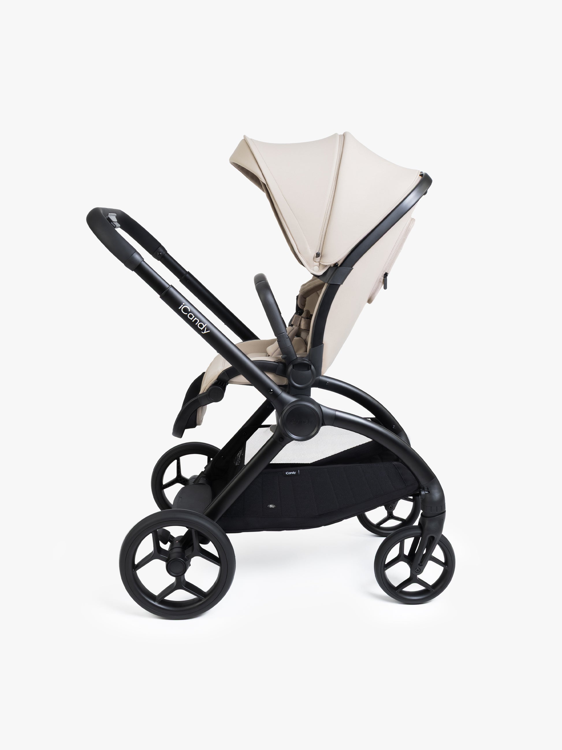 iCandy Core 2 pushchair bundle in sandstone colour way.