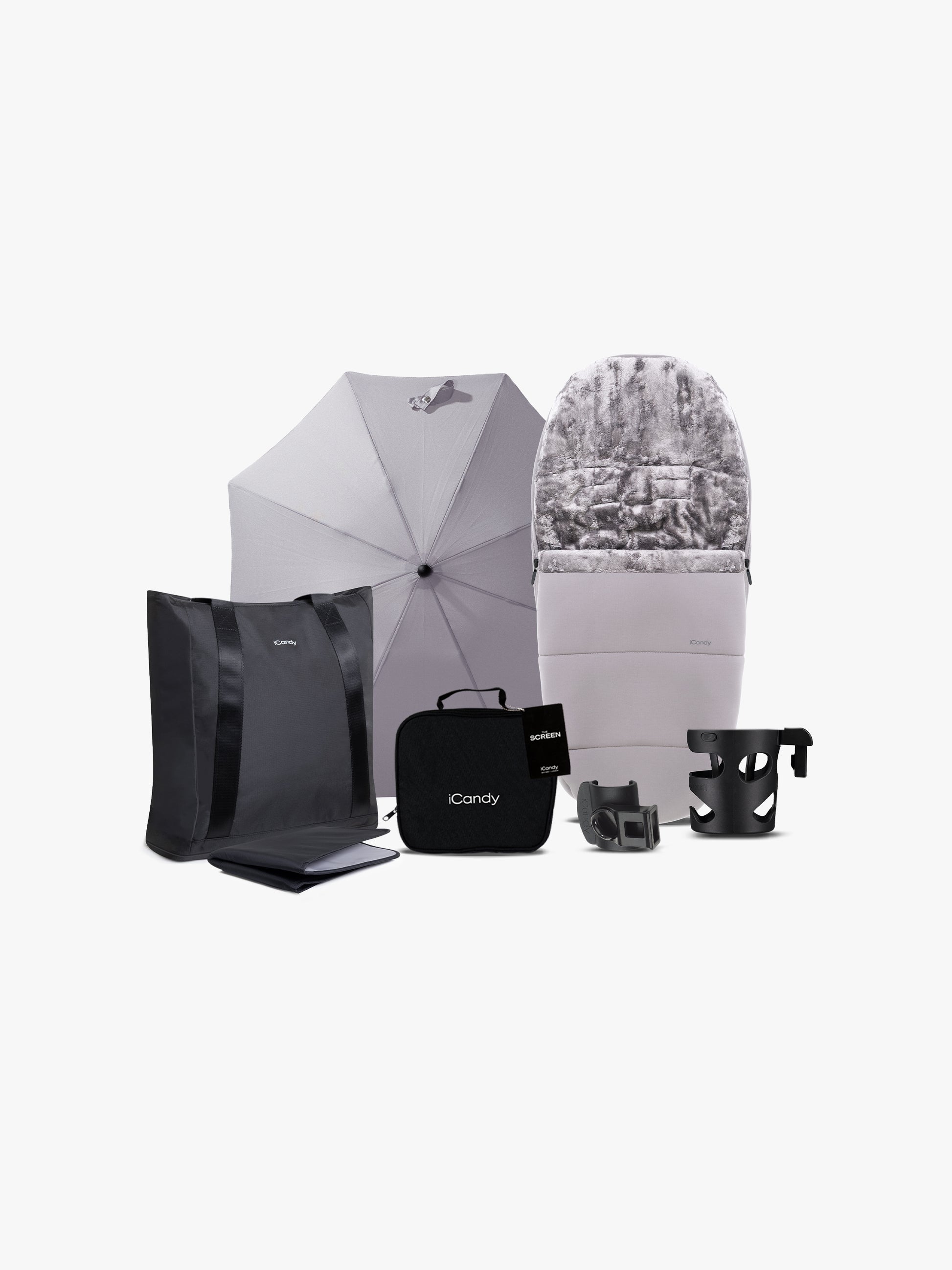 iCandy Core 2 pushchair bundle in storm grey colour way.