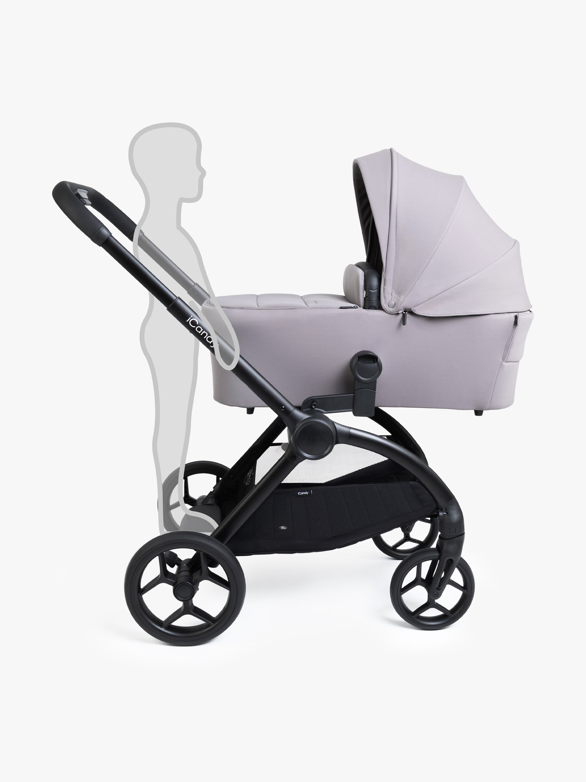 iCandy Core 2 pushchair bundle in storm grey colour way.