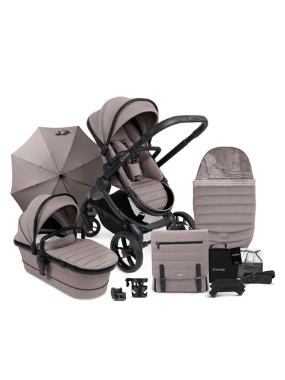 iCandy Peach Porcini pushchair complete with accessories