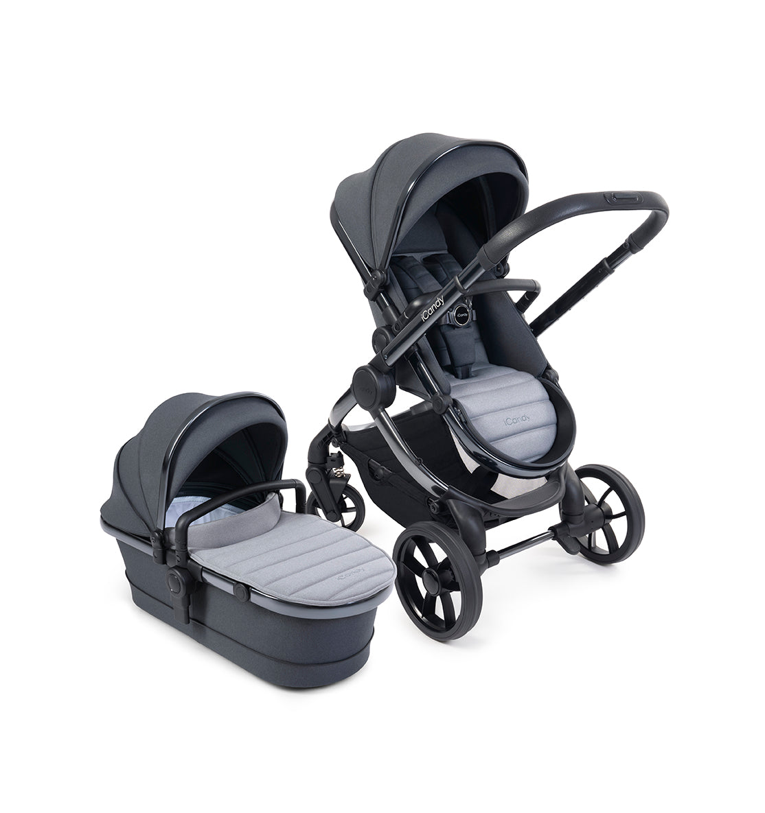  iCandy Peach 7 stroller in Truffle perfect for stylish parents on the go.