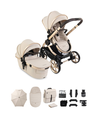 iCandy peach 8 bundle in biscotti colourway with matching accessories.