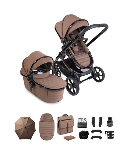 iCandy peach 8 bundle in coco colourway with matching accessories.