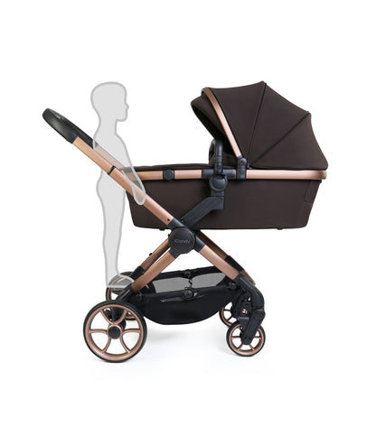 iCandy peach 8 bundle in pecan colourway with cocoon car seat and base.