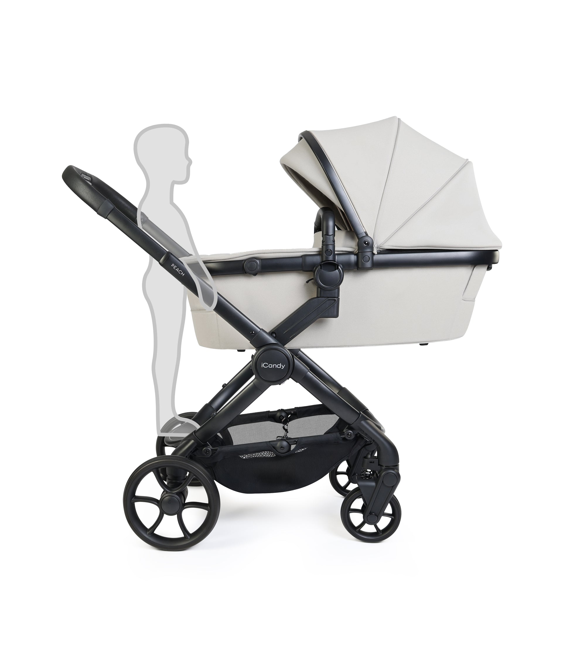 iCandy peach 8 bundle in taupe colourway with cocoon car seat and base.