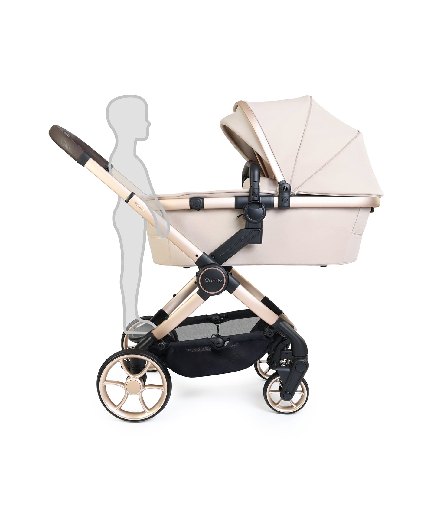 iCandy peach 8 bundle in biscotti colourway with matching accessories.