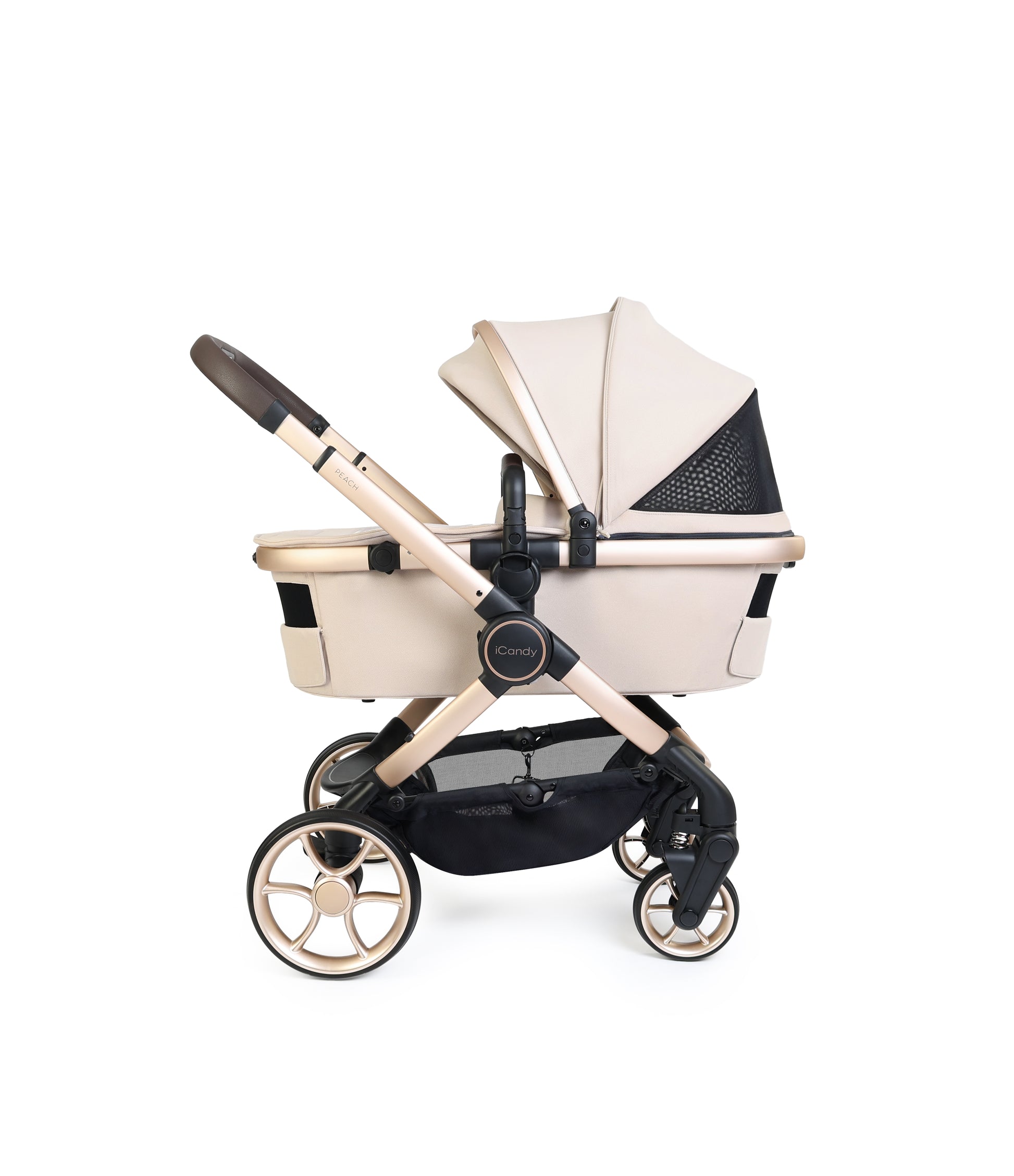 iCandy peach 8 bundle in biscotti colourway with matching accessories.