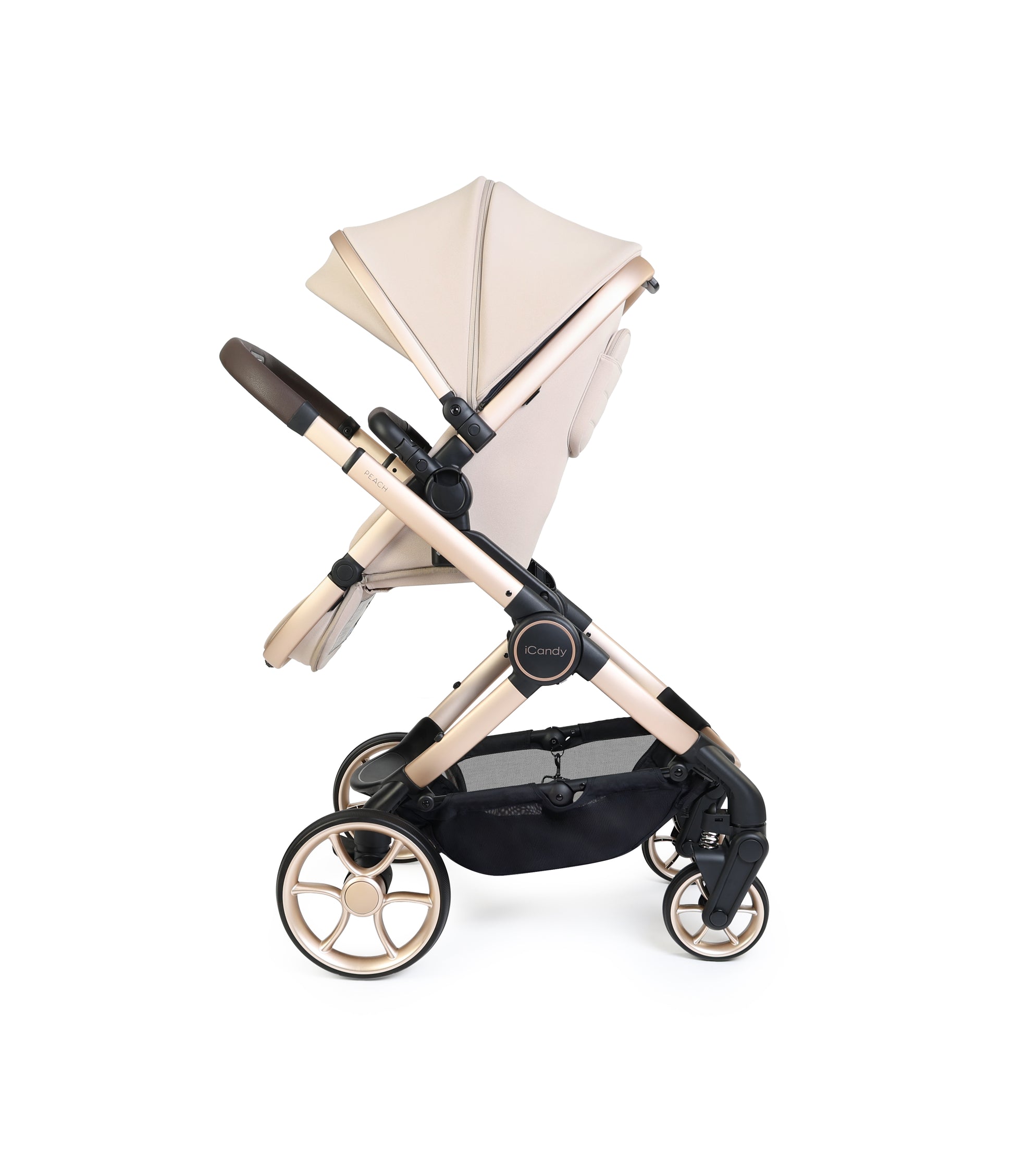 iCandy peach 8 bundle in biscotti colourway with cocoon car seat and base.